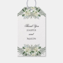 フローラ素朴秋ウィンターウェディング ギフトタグ