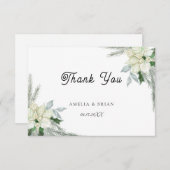 フローラ素朴秋ウィンターウェディング サンキューカード (正面/裏面)