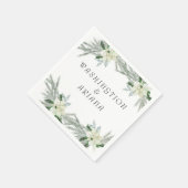 フローラ素朴秋ウィンターウェディング スタンダードカクテルナプキン (角)