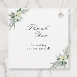 フローラ素朴秋ウィンターウェディング フェイバータグ