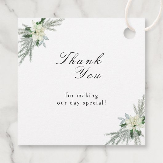 フローラ素朴秋ウィンターウェディング フェイバータグ (裏面)