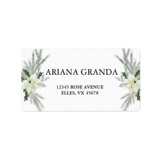 フローラ素朴秋ウィンターウェディング ラベル (正面)