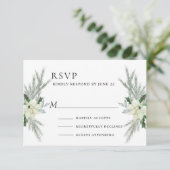 フローラ素朴秋ウィンターウェディング 出欠カード (スタンド正面)