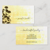 フローラ素朴秋ボホボヘミアンシックな花 名刺 (正面/裏面)