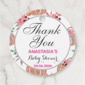 フローラ素朴秋秋サンキューベイビーシャワー フェイバータグ (裏面)