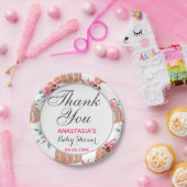 フローラ素朴秋秋サンキューベイビーシャワー ペーパープレート (パーティー)