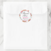 フローラ素朴秋秋サンキューベイビーシャワー ラウンドシール (バッグ)