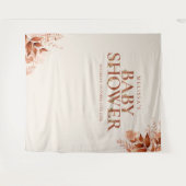 フローラ素朴秋赤ちゃんシャワー写真背景 タペストリー (正面(横))