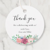フローラ素朴結婚式の引き出物サンキューラウンド フェイバータグ (正面)