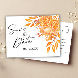 フローラ素朴結婚式の日付の保存 案内ポストカード