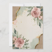 フローラ素朴結婚式招待状スイートダスティバラ 招待状 (裏面)
