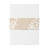 フローラ素朴結婚式招待状ベリーバンド |ベージュ色 招待状ベリーバンド (裏面例)