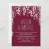 フローラ素朴結婚式招待状（マルサラワイン） 招待状 (正面)