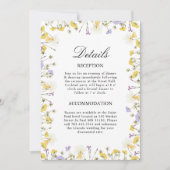 フローラ素朴結婚式詳細のエンクロージャカード 招待状 (正面)