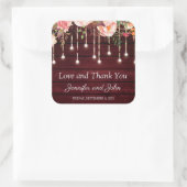 フローラ素朴結婚木 スクエアシール (バッグ)