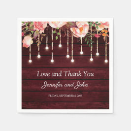 フローラ素朴結婚木 スタンダードカクテルナプキン