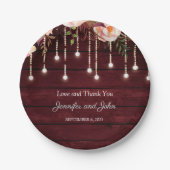 フローラ素朴結婚木 ペーパープレート (正面)