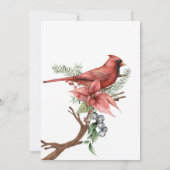 フローラ素朴赤と緑の休日 招待状 (裏面)