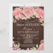 フローラ素朴赤面オナシsweet sixteen 招待状 (正面)