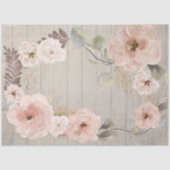 フローラ素朴赤面ピンクボホウォーターカラーウッド 薄葉紙 (正面)