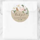 フローラ素朴赤面ピンク白マグノリア好み ラウンドシール (バッグ)