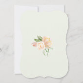 フローラ素朴金ゴールドセージエレガント婚約パーティ 招待状 (裏面)