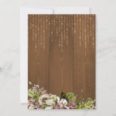 フローラ素朴金ゴールドバーウッド秋退職パーティー 招待状 (裏面)