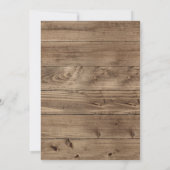 フローラ素朴金ゴールドユーカリプトゥスウッドクロスバプテスマ 招待状 (裏面)