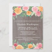 フローラ素朴金ゴールド写真BOHO卒業 招待状 (裏面)