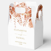 フローラ素朴金ゴールド秋秋の結婚式 フェイバーボックス (オープン)