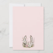 フローラ素朴馬蹄形バチェロレッテピンク 招待状 (裏面)