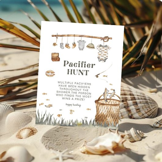 フローラ素朴魚釣りおしゃぶり狩りベビーシャワー ポスター