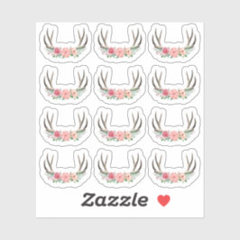 フローラ素朴〔雄ジカの〕枝角シャビーシックバラプランナー シール