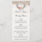 フローラ素朴〔雄ジカの〕枝角結婚のカスタムディナー メニュー (正面)