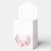 フローラ素朴〔雄ジカの〕枝角赤面ピンク&金ゴールドマーブル フェイバーボックス (オープン)