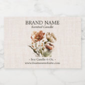 フローラ素朴Bohoカラー製品ラベル3x2 フードラベル (シングルラベル)