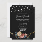 フローラ素朴Magnoliaストリングラ結婚イト 招待状 (正面)