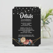 フローラ素朴Magnolia String Lightsエンクロージャ 招待状 (スタンド正面)