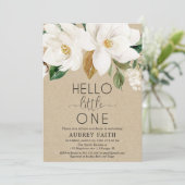 フローラ素朴sipと参照、秋クラフト会ベビー 招待状 (スタンド正面)