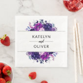 フローラ紫と銀の枠結婚のモノグラム (インサイチュ)