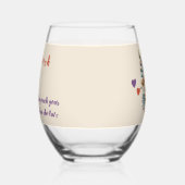 フローラ紫の妻のアニバーサリーギフト ステムなしワイングラス (左)