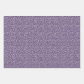 フローラ紫の水色のデカップギフト ラッピングペーパーシート (正面3)