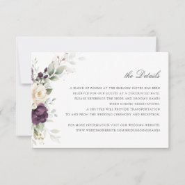 フローラ紫の緑結婚の詳細 招待状