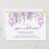 フローラ紫の藤の新しいアドレス移動 案内状 (正面)