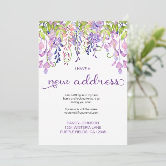 フローラ紫の藤I新しいアドレス移動 案内状 (スタンド正面)