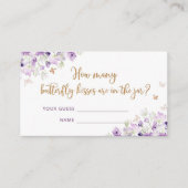 フローラ紫の金ゴールドは蝶のキスの数を推測 エンクロージャーカード (正面)