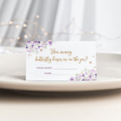 フローラ紫の金ゴールドは蝶のキスの数を推測 エンクロージャーカード