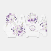 フローラ紫の銀蝶の赤ちゃんシャワー フェイバーボックス (折り畳みなし)