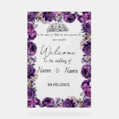 フローラ紫ア結婚クリル徴候 アクリルサイン (正面)