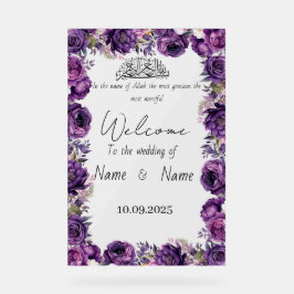 フローラ紫ア結婚クリル徴候 アクリルサイン